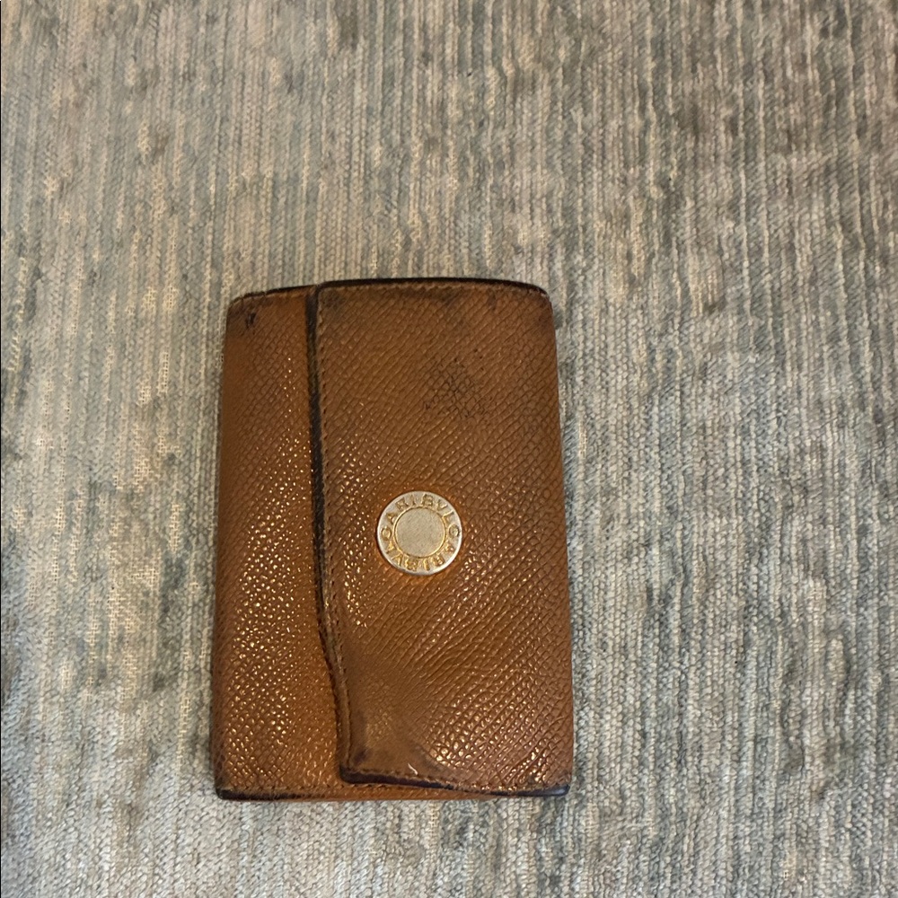 Bvlgari Brown Leather Key Holder👝